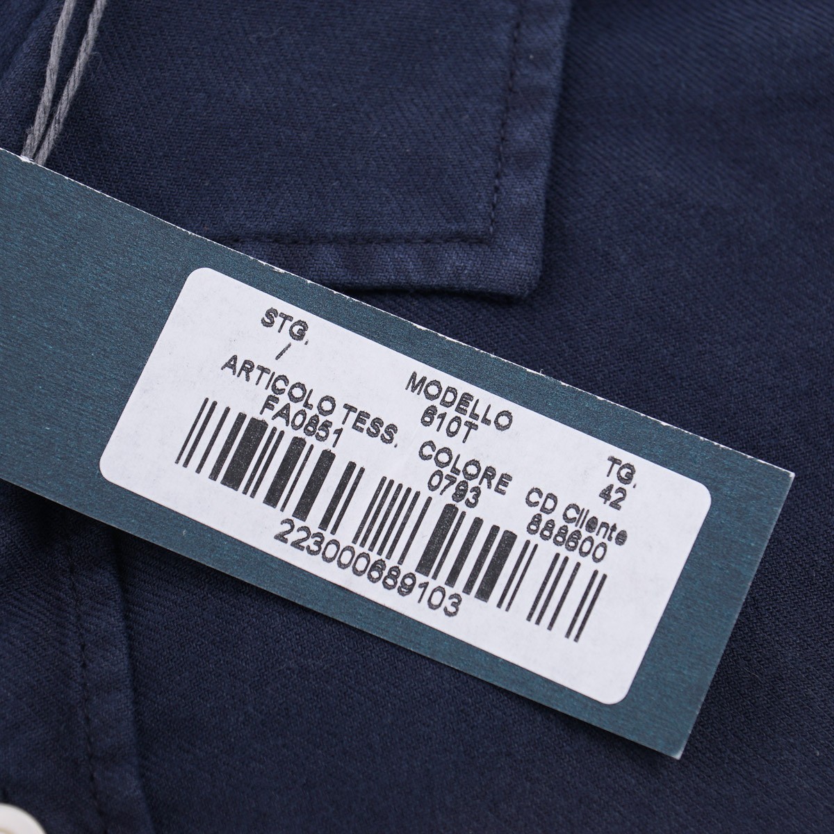 Boglioli Navy Blue Soft Cotton and Viscose Shirt L (Eu 42) NWT Imperfect