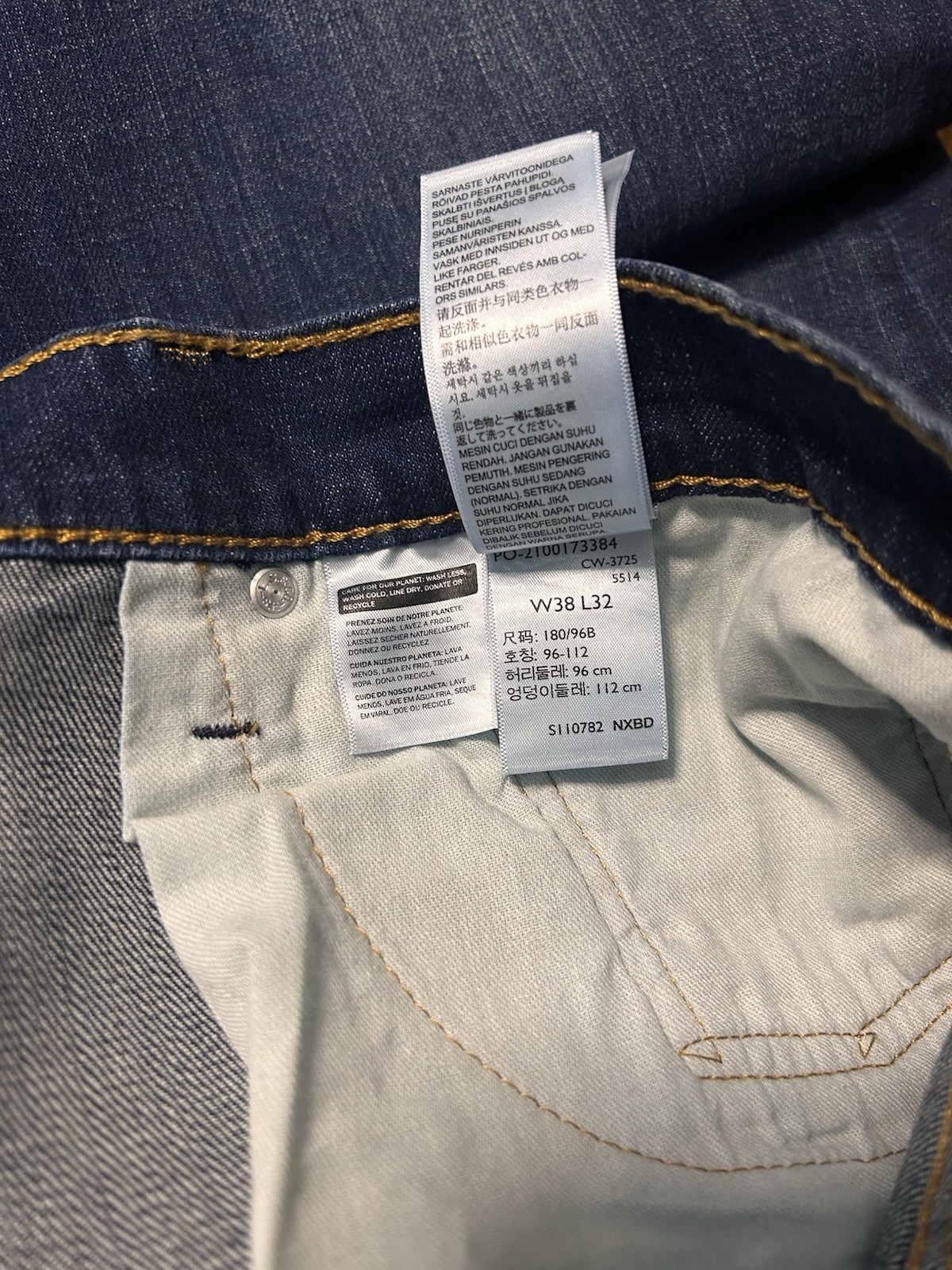 NWT Levi’s 527 Slim Bootcut Stretch Mens Jeans 38×32 Medium Wash Blue Denim