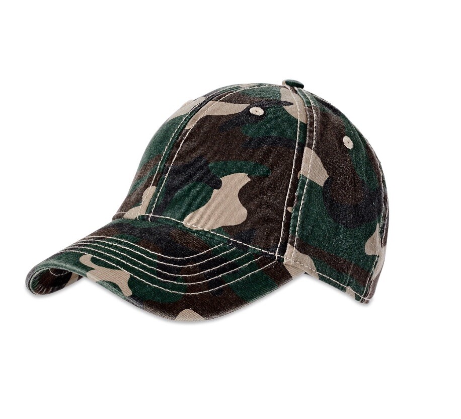 TIME & TRU Women’s Fatigue Camo Washed Cotton Twill Baseball Cap Hat • One Size