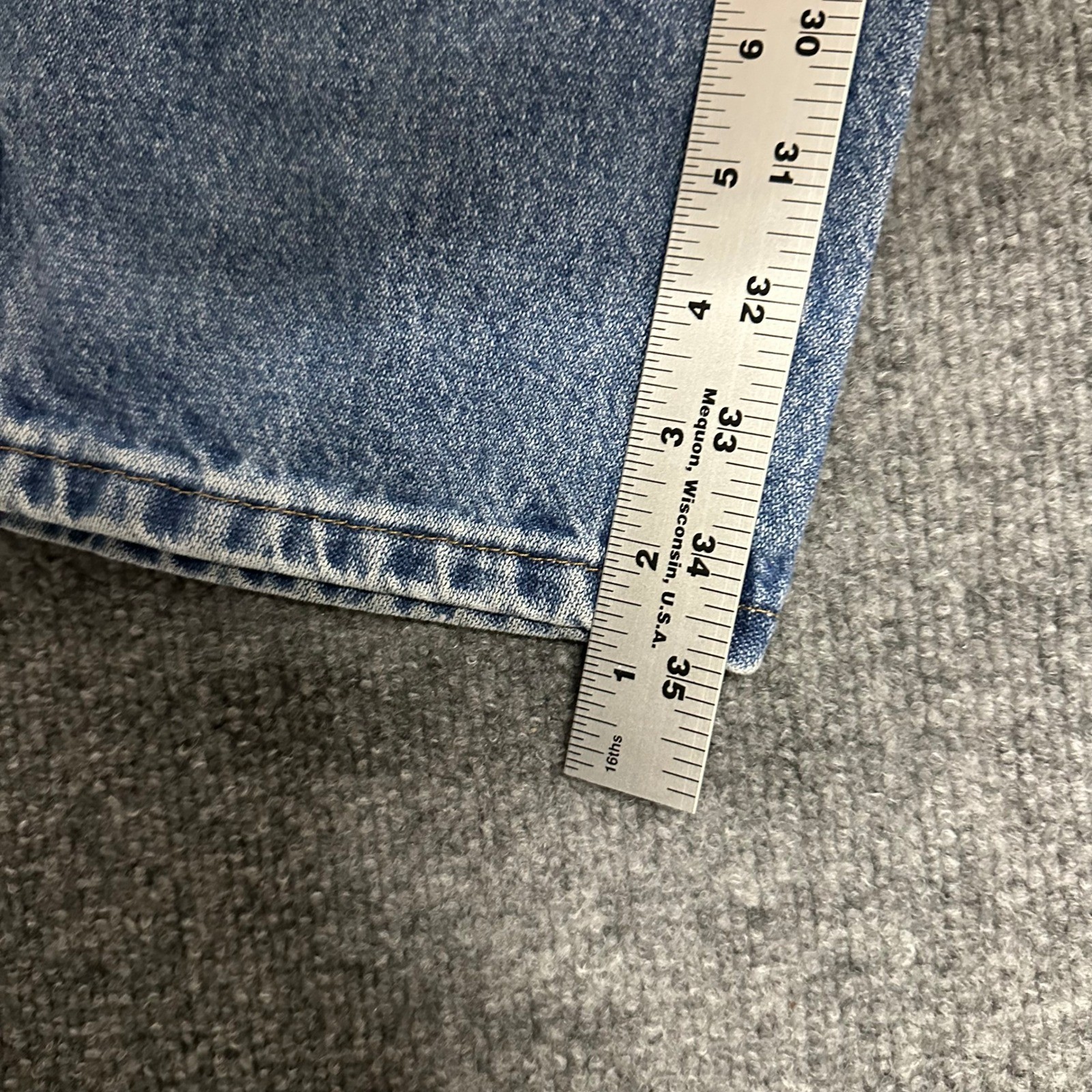 Wrangler Jeans Mens Size 33×36 Blue Slim Fit Cowboy Cut Straight Leg Denim