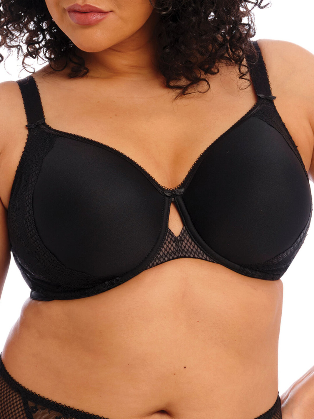 Elomi 40i USA (40G UK) Charley Bandless Spacer Molded Bra NWOT 4383 Black