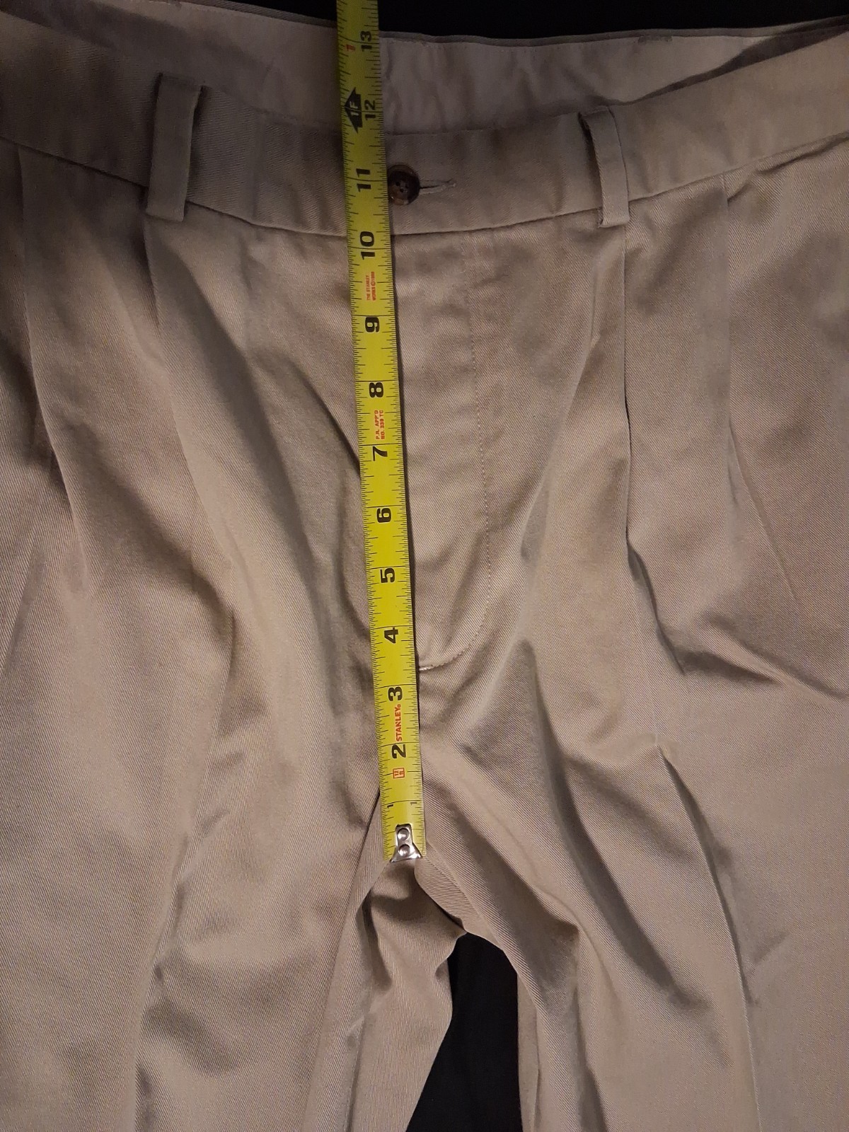 Brooks Brothers Elliot Advantage Chino Men Pleated Cotton Khaki Pants W35 L32