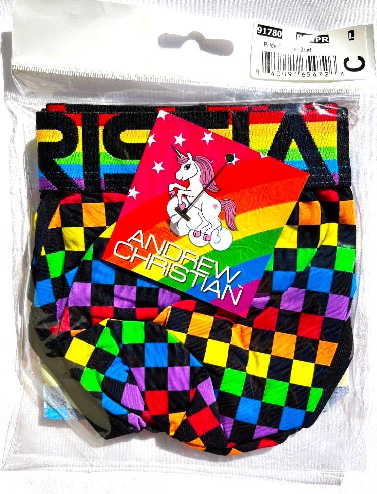 Andrew Christian Pride Checker Brief – 91780 – Small, Medium & Large