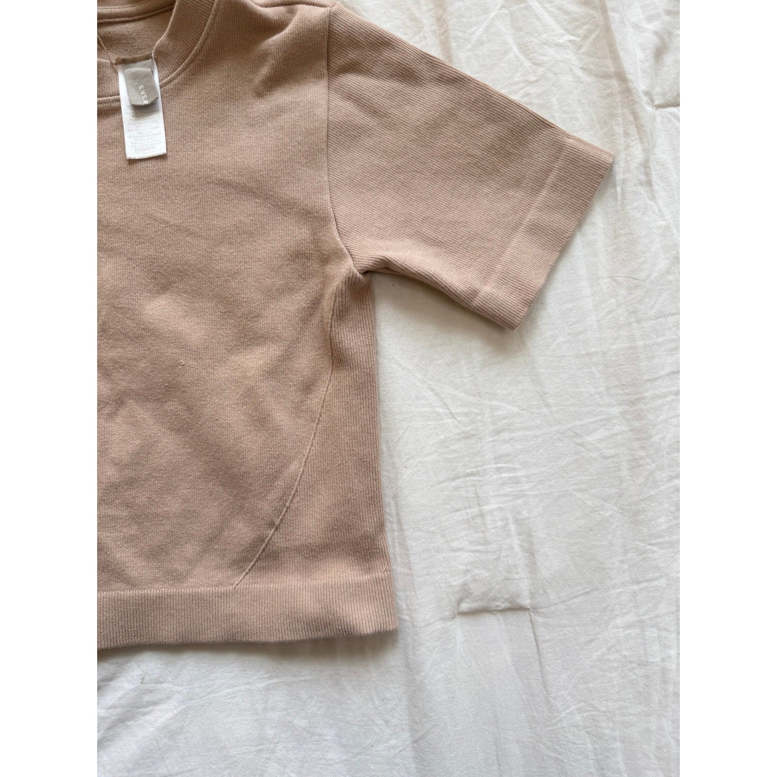 Everlane Seamless Ribbed Short Sleeve Top Women’s Size XS/S