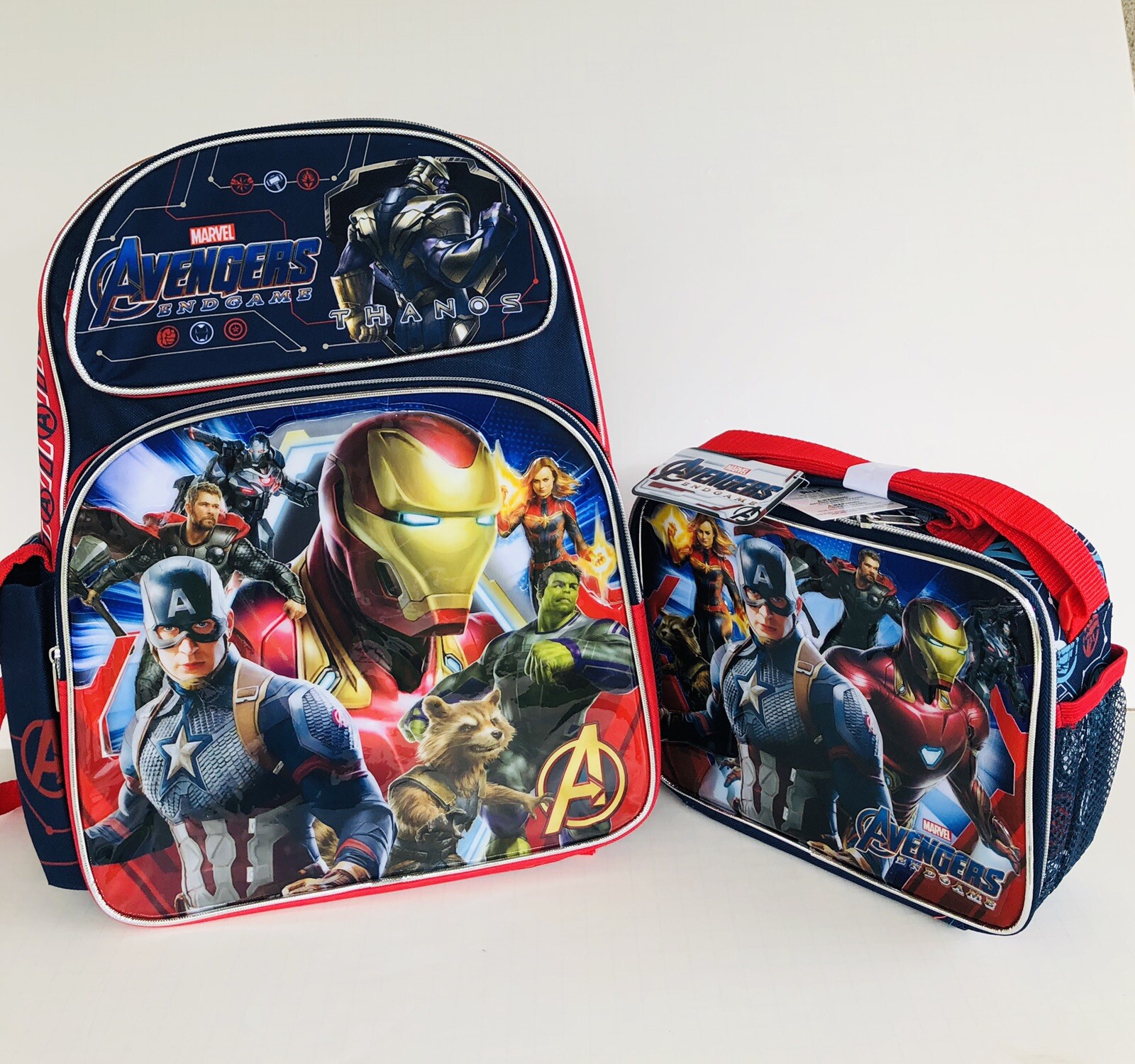 New Avengers : Large 16″ inches School Backpack & Lunch Box(Brand new)