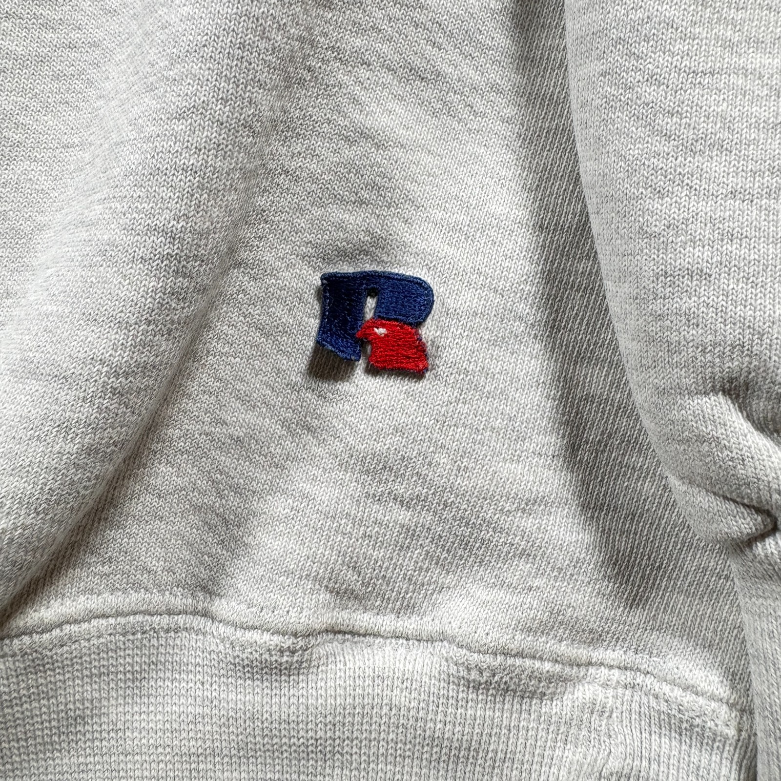 Russell Athletic Sweatshirt Mens Large White Cotton Turtleneck Fleece Lined