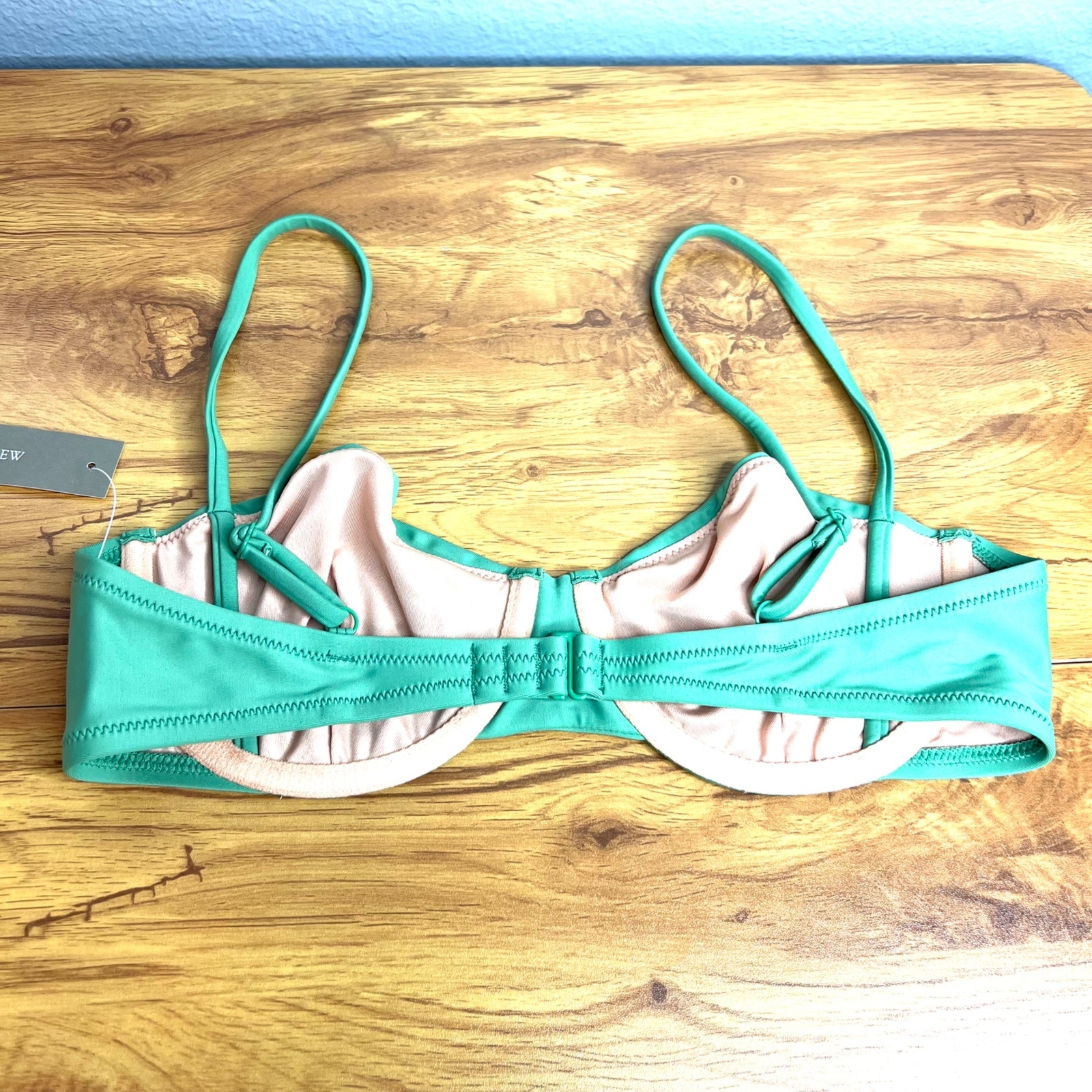 J Crew Balconette Underwire Bikini Top Rustic Willow Green BX612 NWT