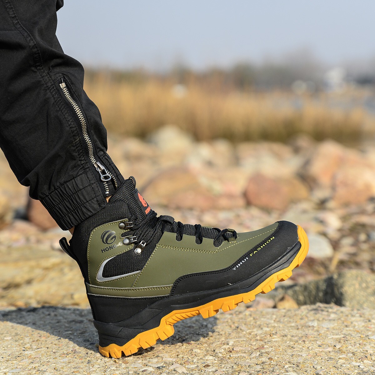 Comfortable Mens Safety Shoes Indestructible Steel Toe Work Boots Hiking Protect