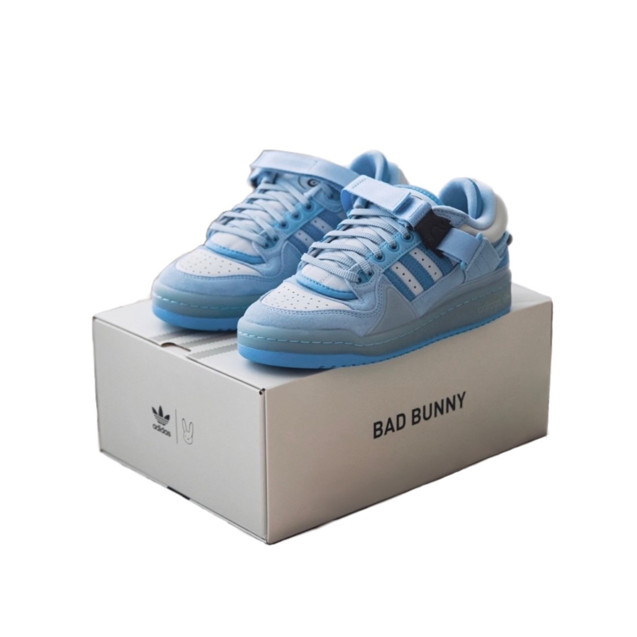 Bad Bunny × adidas Forum Buckle Low Blue Tint GY9693 NEW WITH BOX
