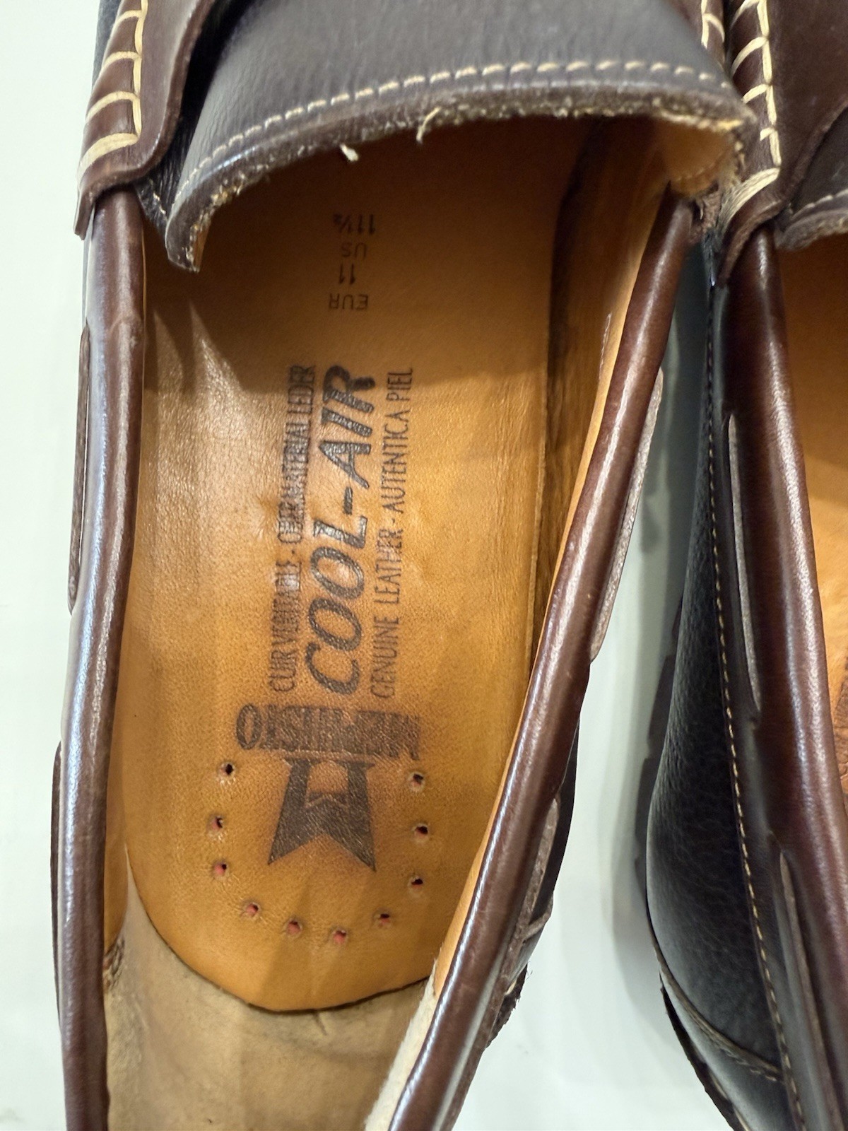 Mephisto Cap Vert Men’s Size 11.5 Brown Penny Loafer Slip On Cool Air Shoes