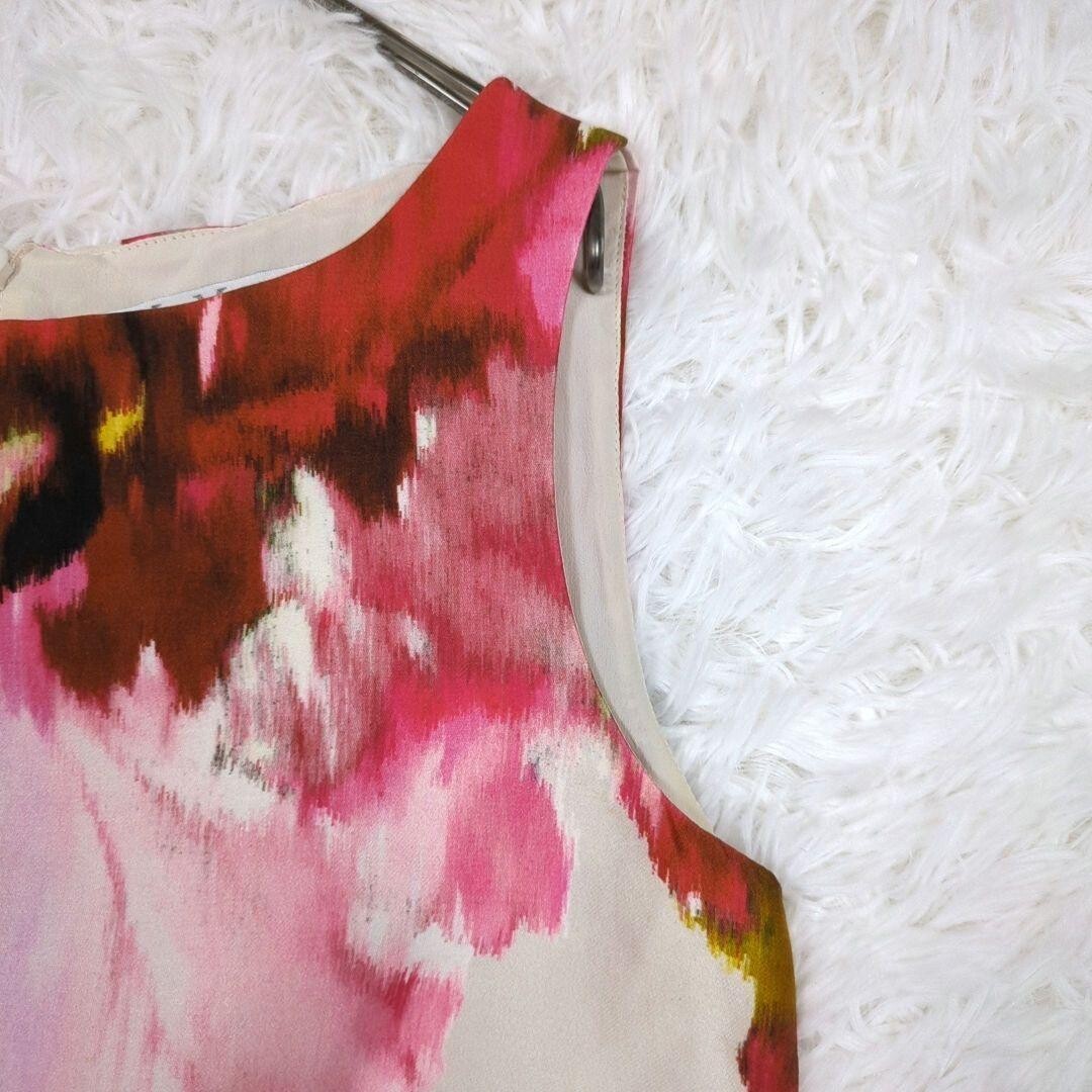 MaxMara Italian Silk Blend Floral Maxi Dress Womens XL Beige Authentic