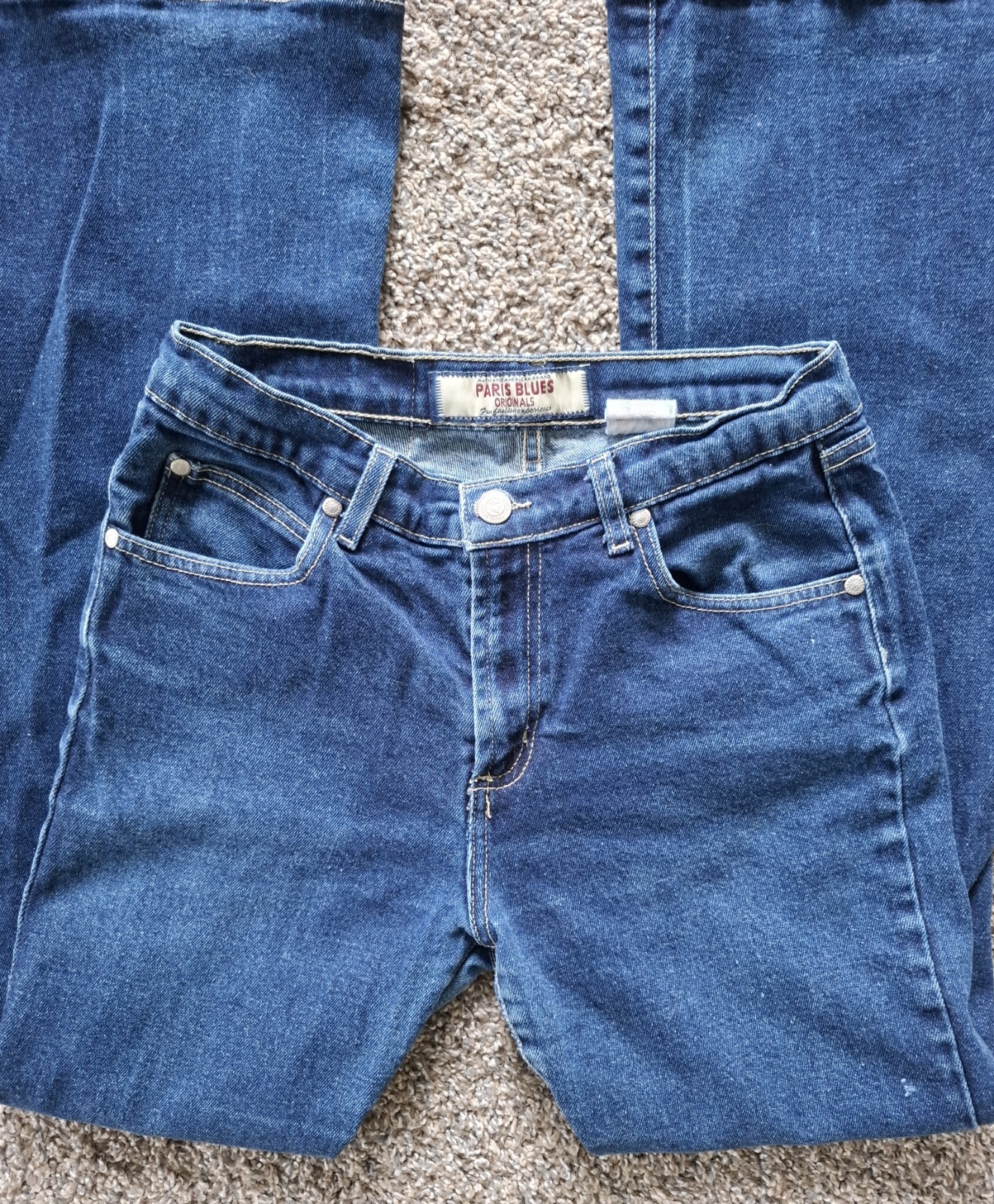 Y2k Paris Blues Medium Wash Mid Rise Bootcut Stretch 5-Pocket Jeans Juniors 3/4