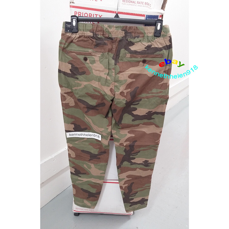 ABERCROMBIE & FITCH JOGGER PANTS OLIVE GREEN CAMO MENS SIZE M,L