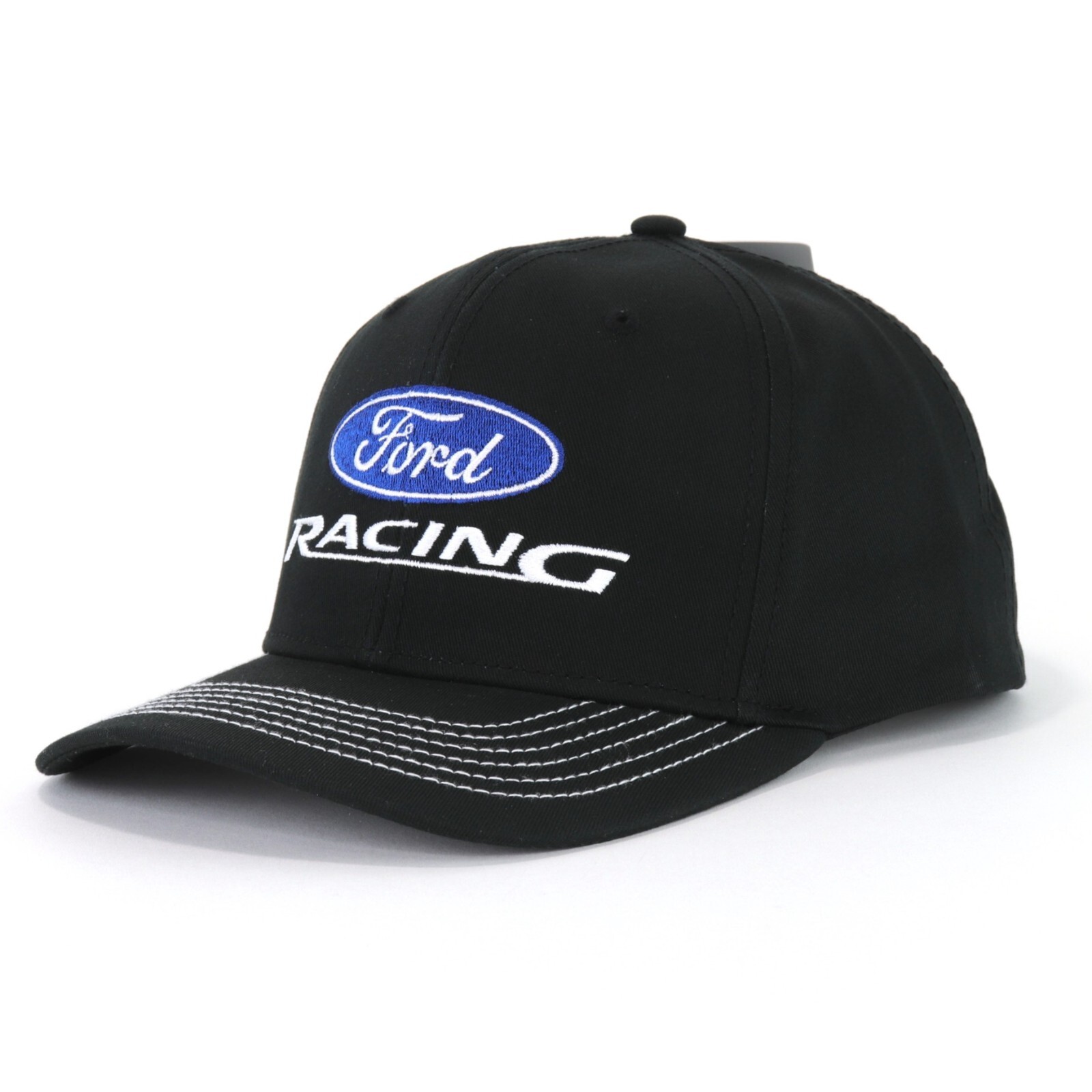 Ford Racing Black Embroidered Snapback Baseball Hat Ball Cap Official Licensed