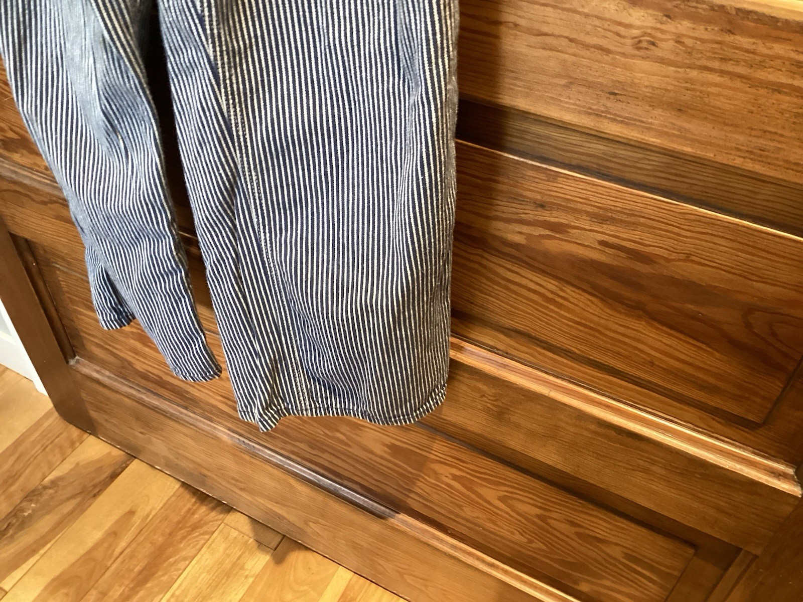VTG 50s Big Smith Sanforized Union Made Hickory Striped Overalls Painter 34×28