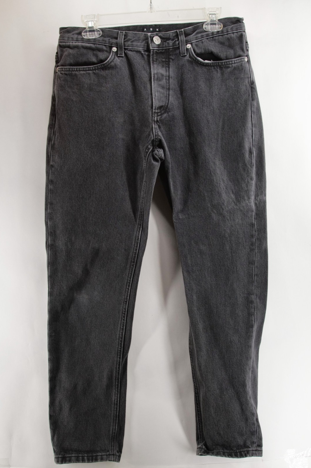 ASKET Men’s 33×30 The Black Jeans Mid-Rise Slim Fit Denim Made in Italy