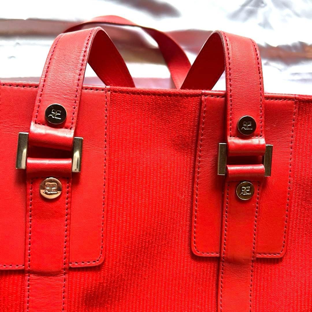 Courreges handbag red 10.6 inch