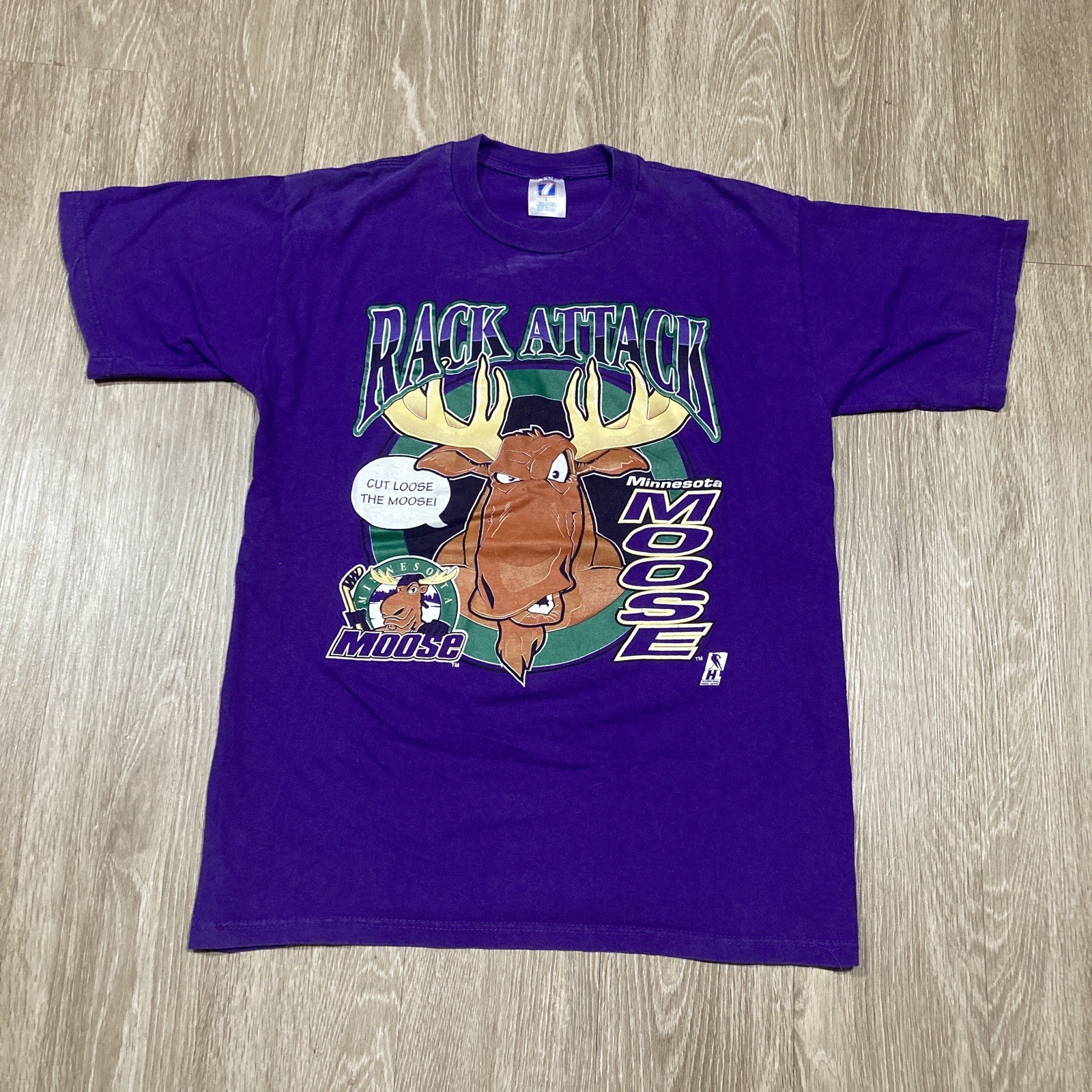 Minnesota Moose Shirt L 90s 00s Y2k IHL International Hockey Game-day Tee