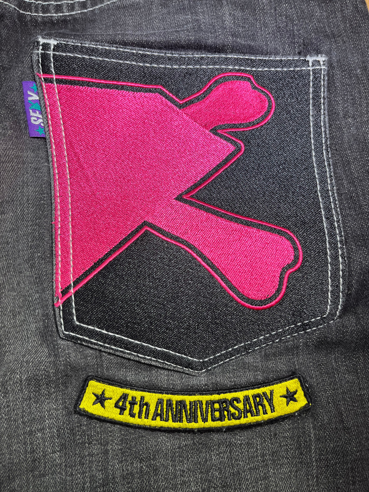 Sexy Diamond Selvedge Denim Vintage 30 x 32 Japanese Street Wear Patches