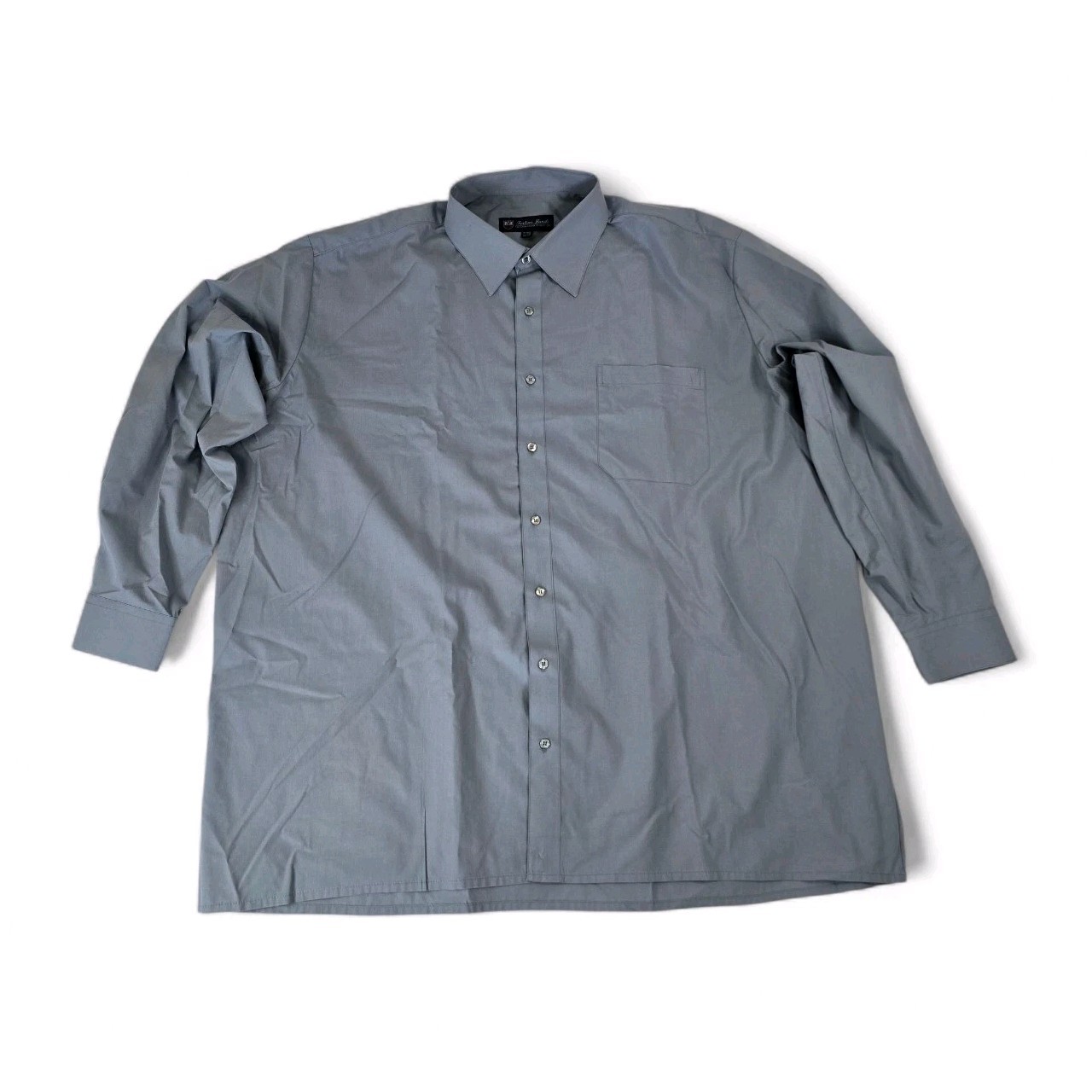Fortino Landi Mens Dress Shirt Gray 19-19.5 36-37 Long Sleeve Button Down