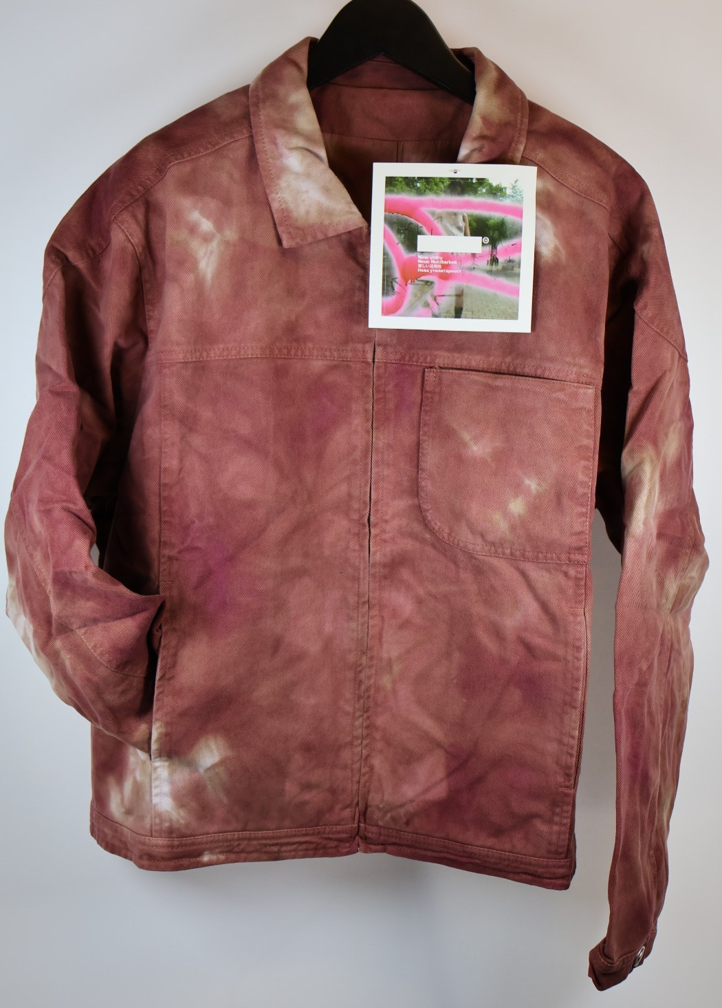 AFFXWRKS Men’s Crease-Dye Boxed Blouson Jacket (Stain Pink, L) BNWT RRP £329