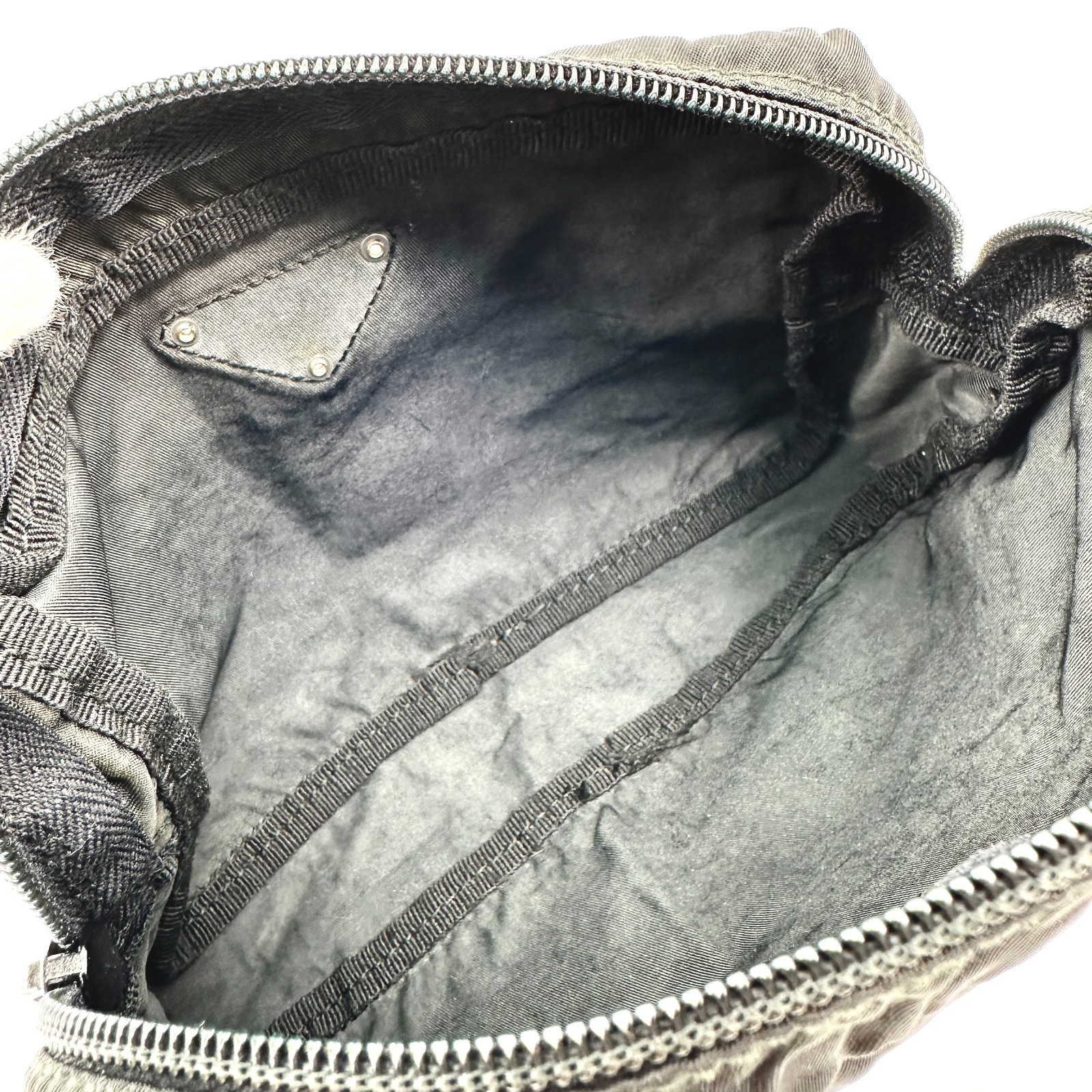 PRADA Cosmetic Pouch Nylon Black Authentic
