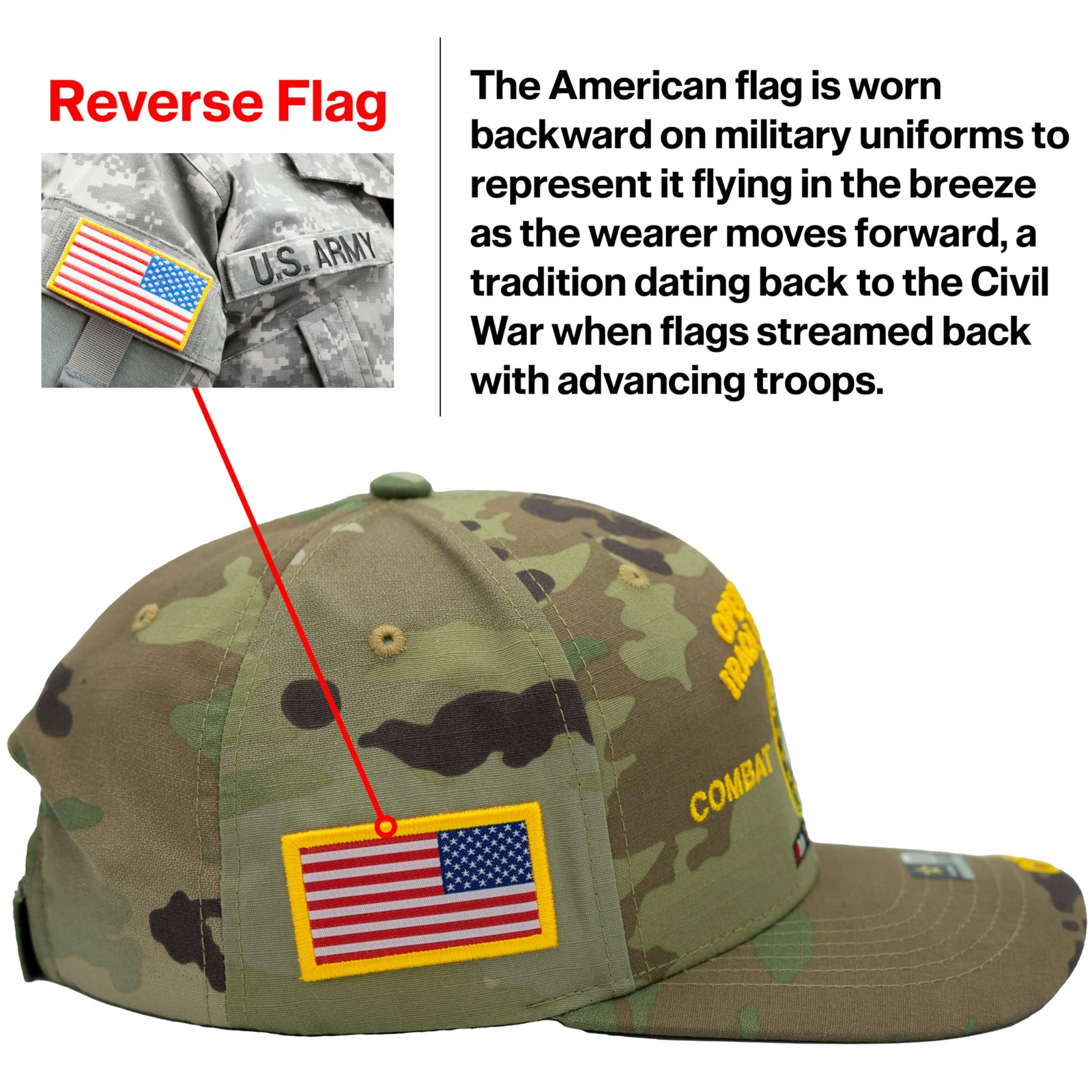 Operation Iraqi Freedom Veteran Hat for Men Official Licensed US Army OIF Com…