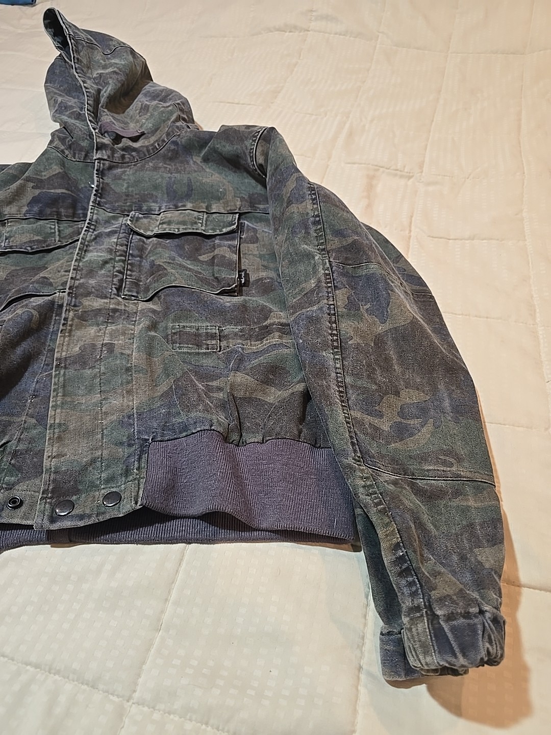 Vintage Mil-Tec Sturm Heavy Multi Camo Hoodie Jacket Size XL Military Germany?