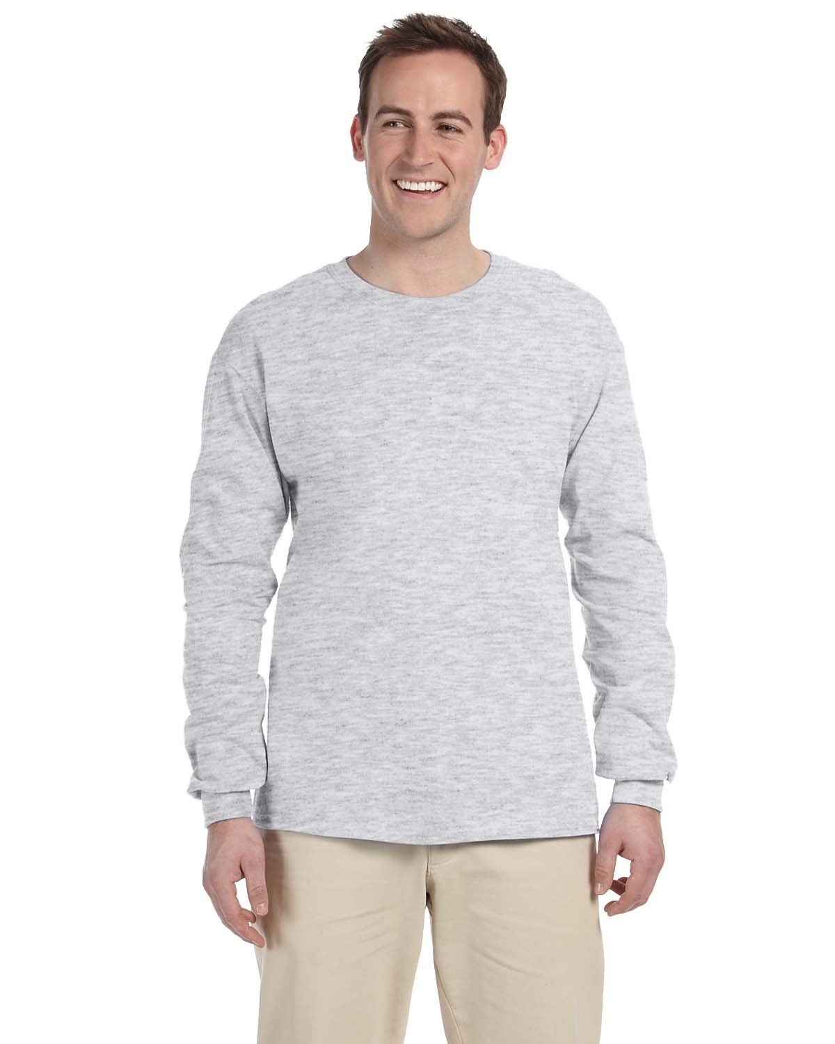 Gildan Ultra Cotton Mens G240 Crewneck T Shirt Blank Long Sleeve T-Shirt – 2400