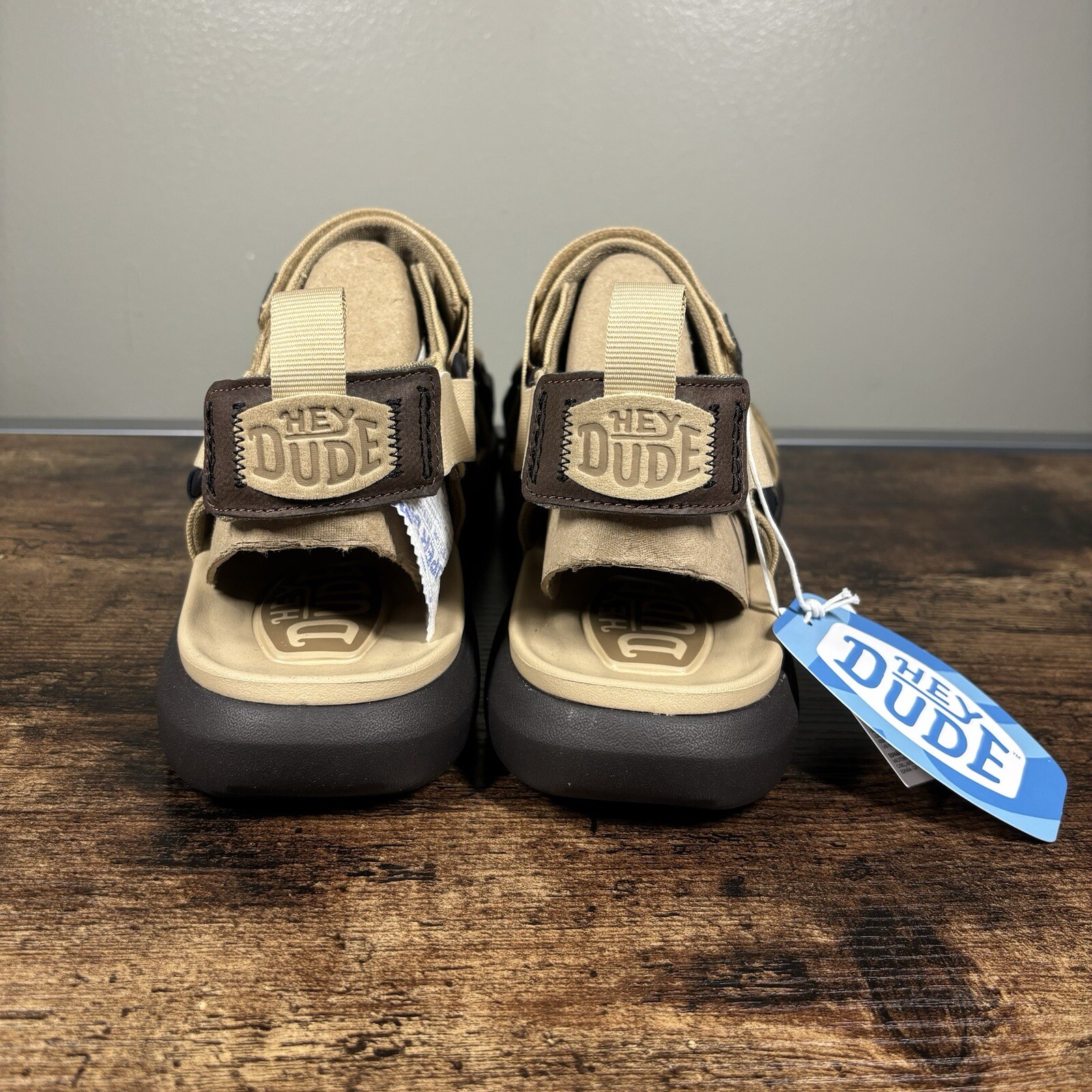 Hey Dude Carson Sandal Sport Mode Tan Brown Men’s Size 10 New