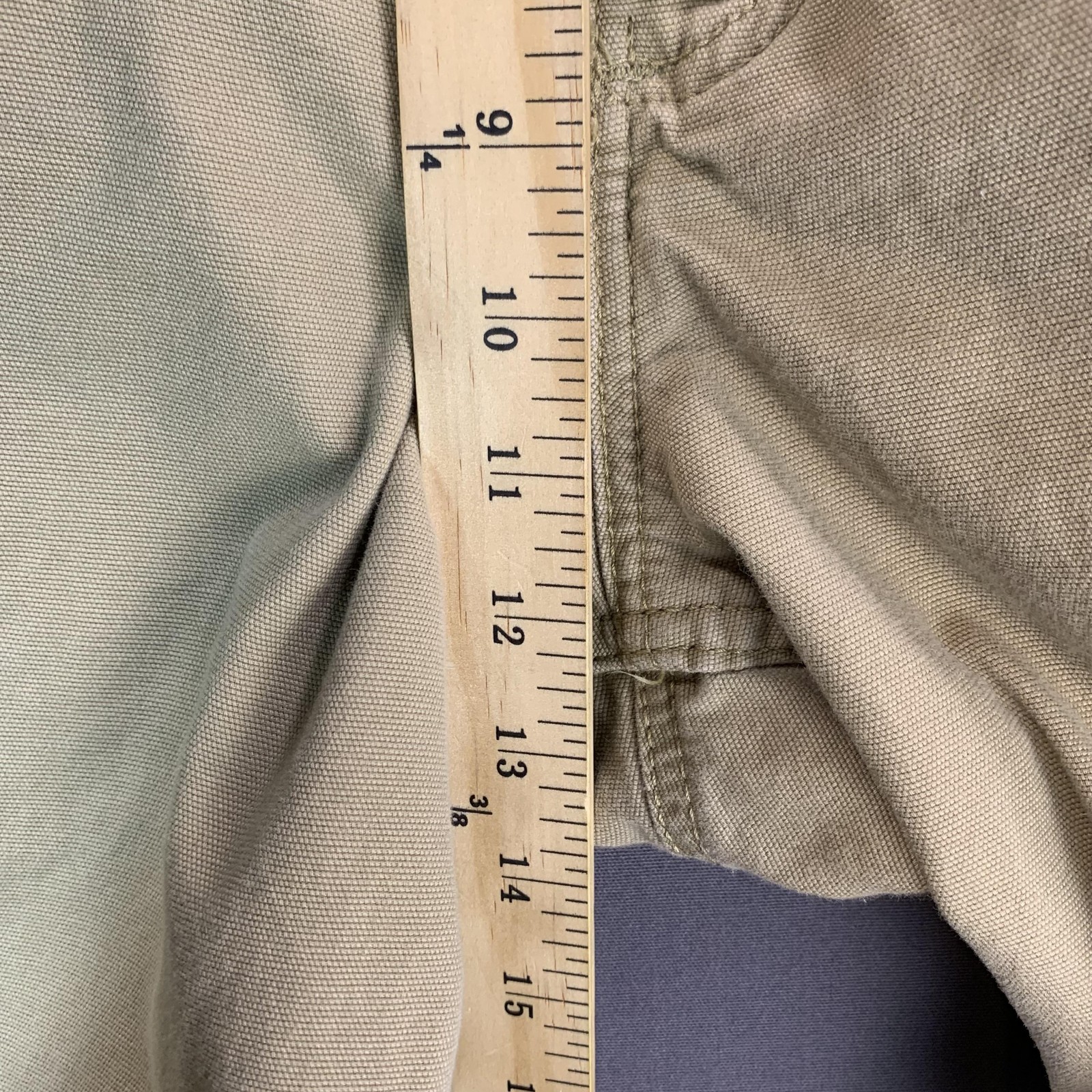 Carhartt Rugged Flex Relaxed Fit Carpenter Pants Mens 38×32 Beige Canvas Stretch