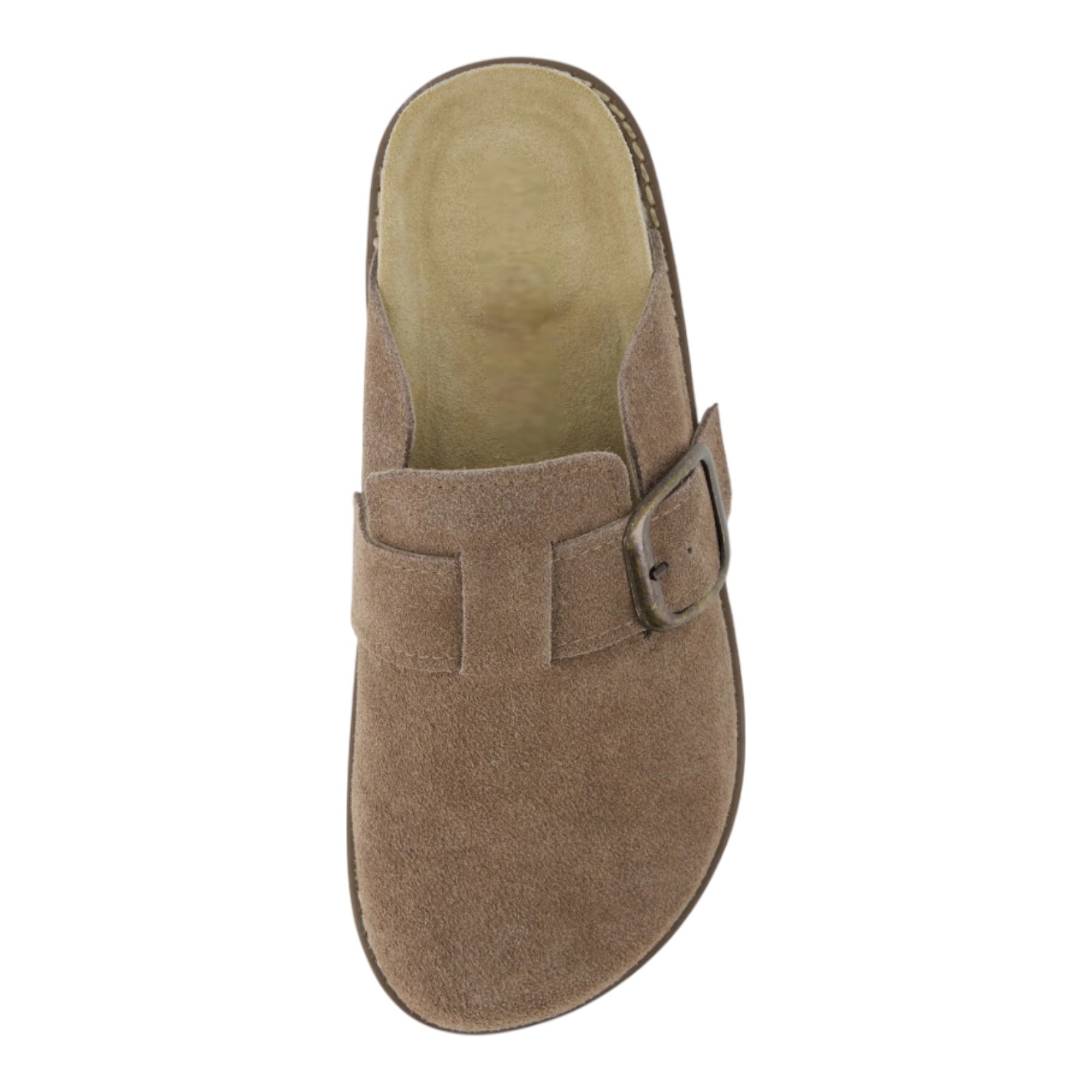 Women’s Suede Clogs Adjustable Buckle Slip on Footbed Home Clog Slippers