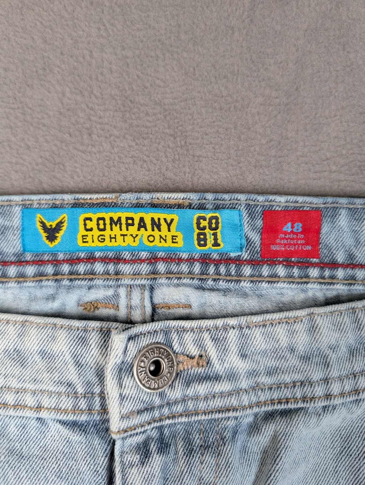 Company Eighty One Y2K Mens 48 Light Wash Denim Jeans Straight Leg Casual Skater