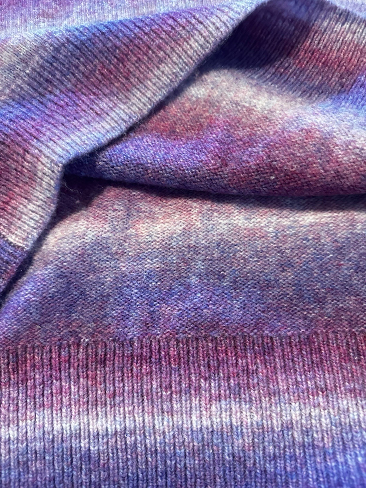 Karen Kane 2X NWT Fuzzy Ombre Wool Blend Sweater Purple Pink Sleeve MSRP $139