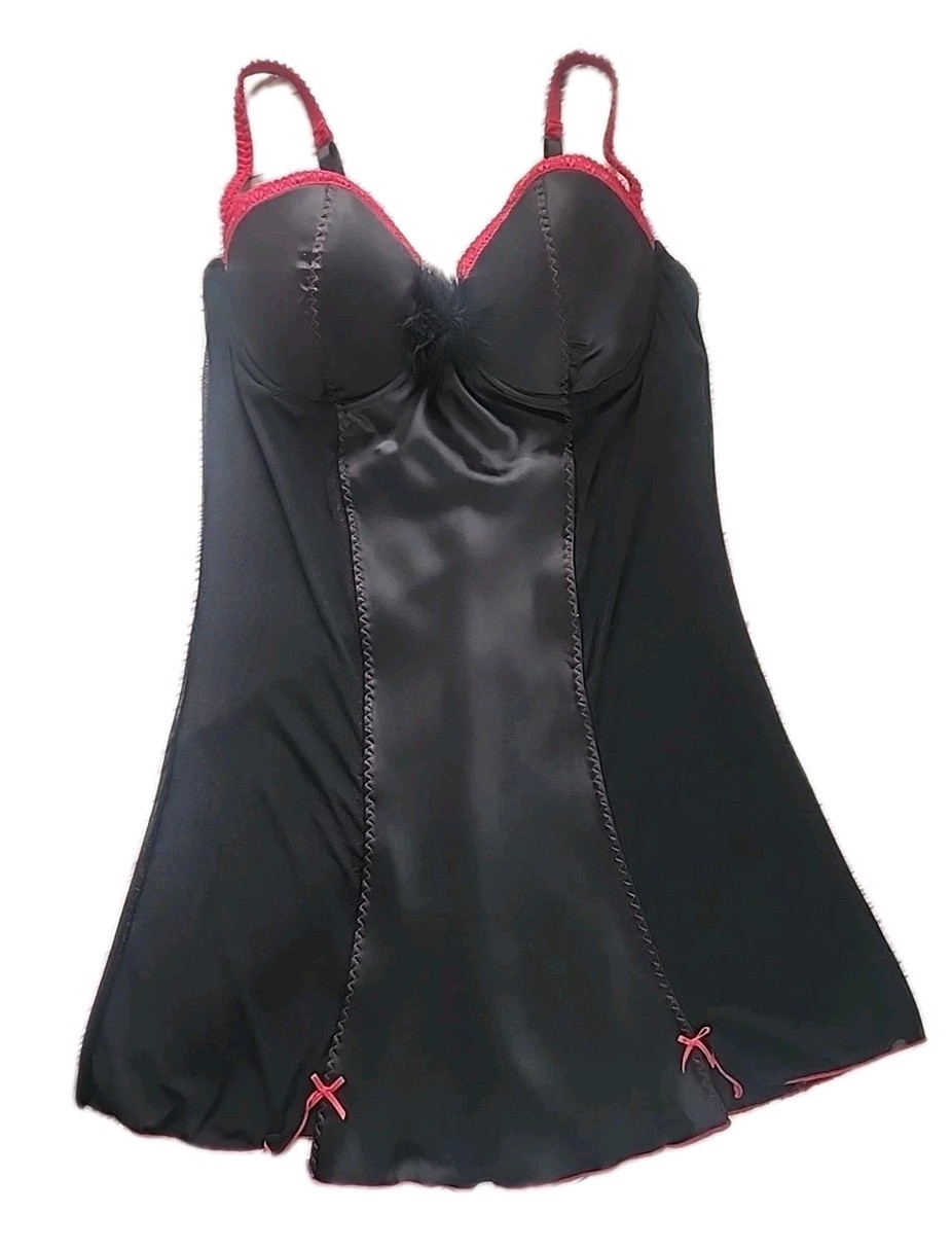 Vintage Y2K Rampage Intimates Bustier Slip Dress Plus Size 1X Lingerie Nightgown