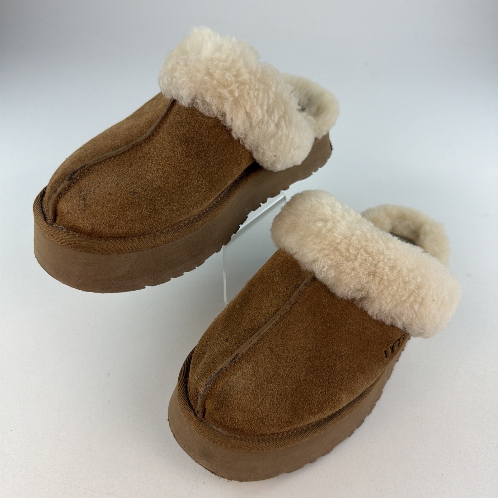 UGG Disquette Platform Mule Slipper Chestnut Size 7