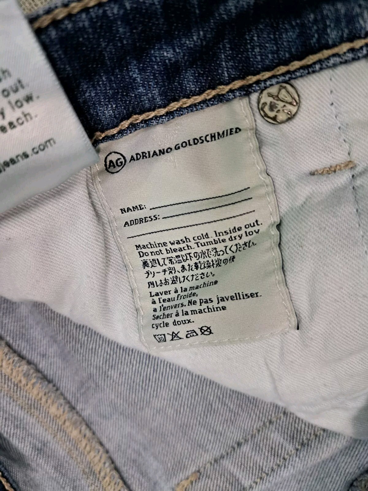 Adriano Goldschmied Jeans LEGGING ANKLE SUPER SKINNY 27R Super Clean 30×29