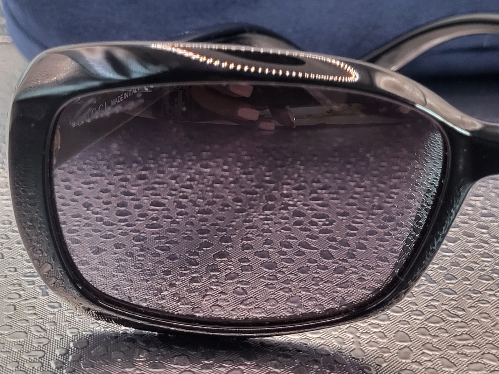 Gucci GG 3206/S D28BN Black Gold Monogram Sunglasses 56-16 130 MINT
