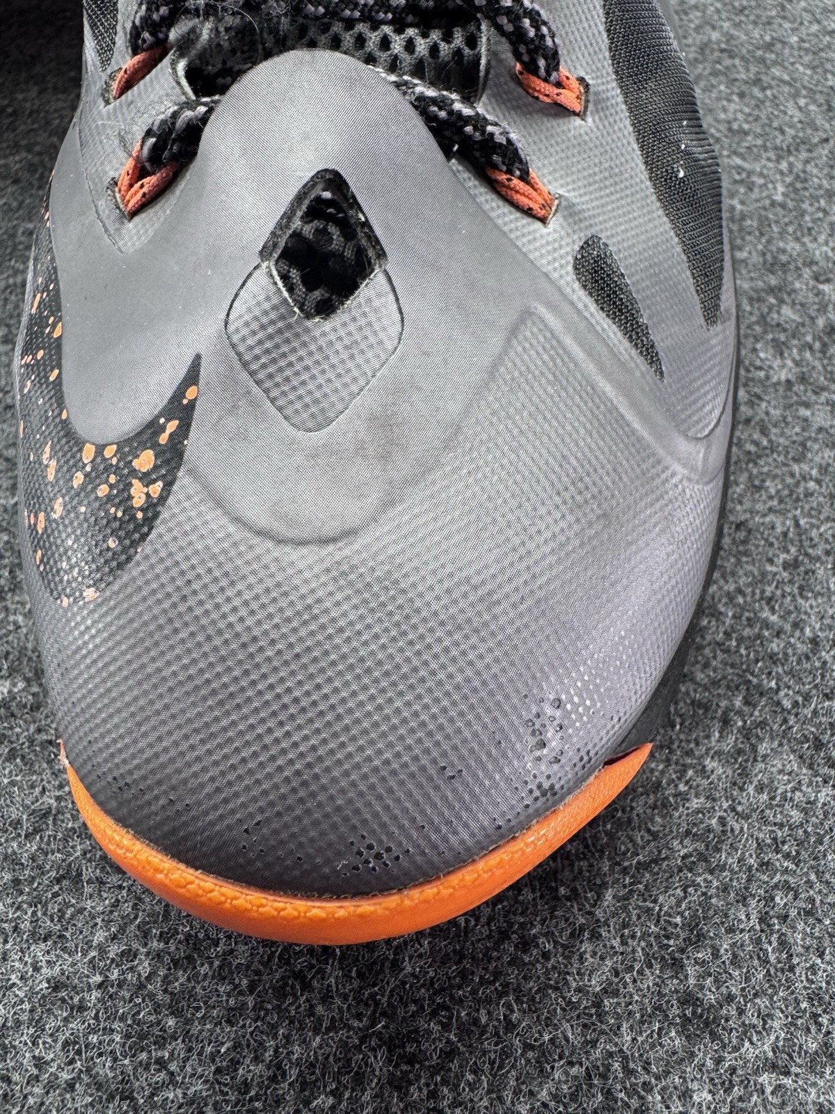 Nike LeBron 10 X Lava Grey Black Orange Sneakers Mens (no Size Tag) Please Read