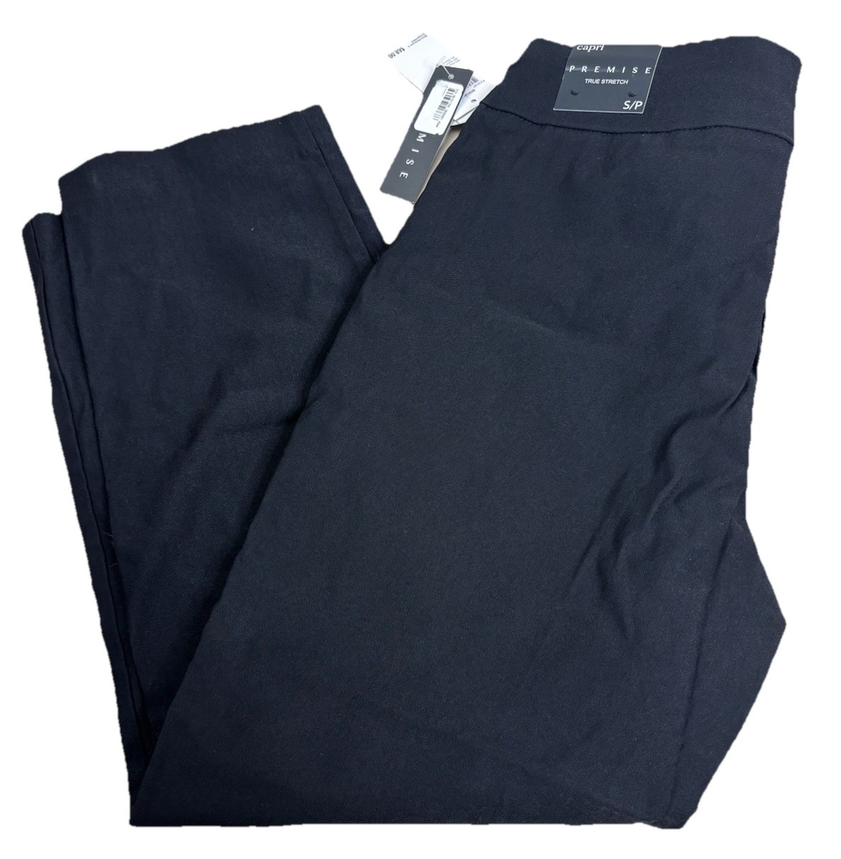 Premise Small (Actual 28×22) Tummy Control Rayon/Nylon/Span Black Capri Pant NWT