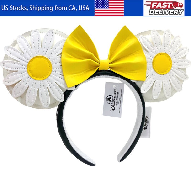 Minnie Ears Headband Daisy Chrysanthemum Disney-Park’s Loungefly White NWT US