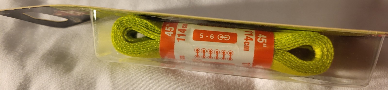 KIWI Style Shoe Laces Flat neon Yellow 2377 45 Inches – 1 Pair