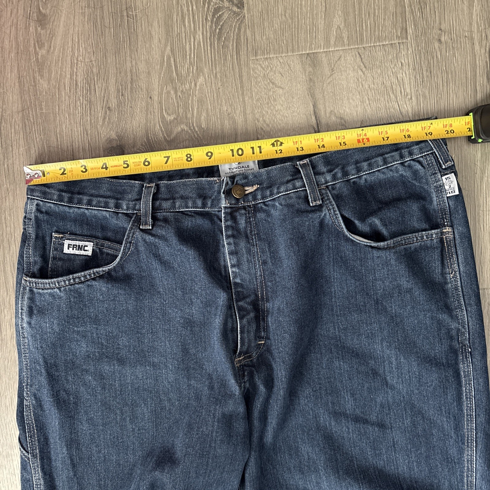 Tyndale FR Jeans Mens 40 Flame Resistant Pants F290T Blue Relaxed Carpenter