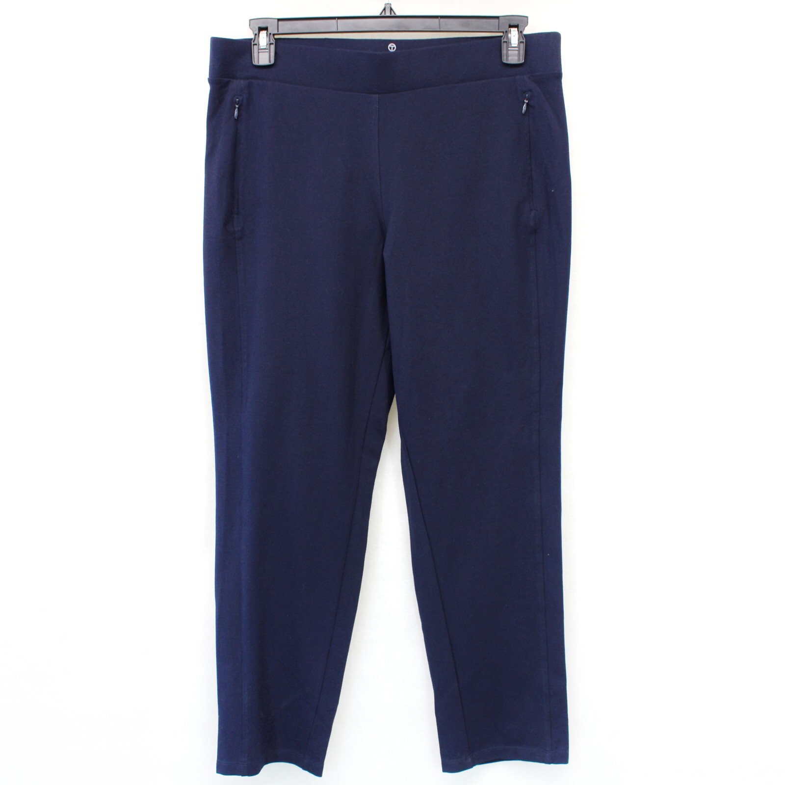 Talbots Plus Navy Blue Everyday Yoga Ankle Zipped Pocket Pants 1X