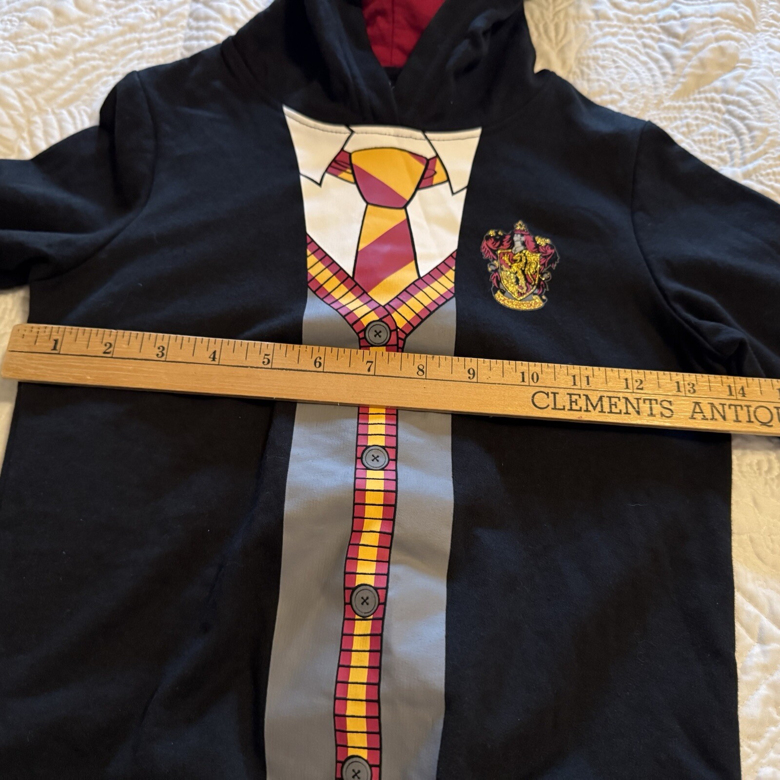 Harry Potter Hermione Gryffindor Hoodie Girls S 6/6X Black Pullover NWT