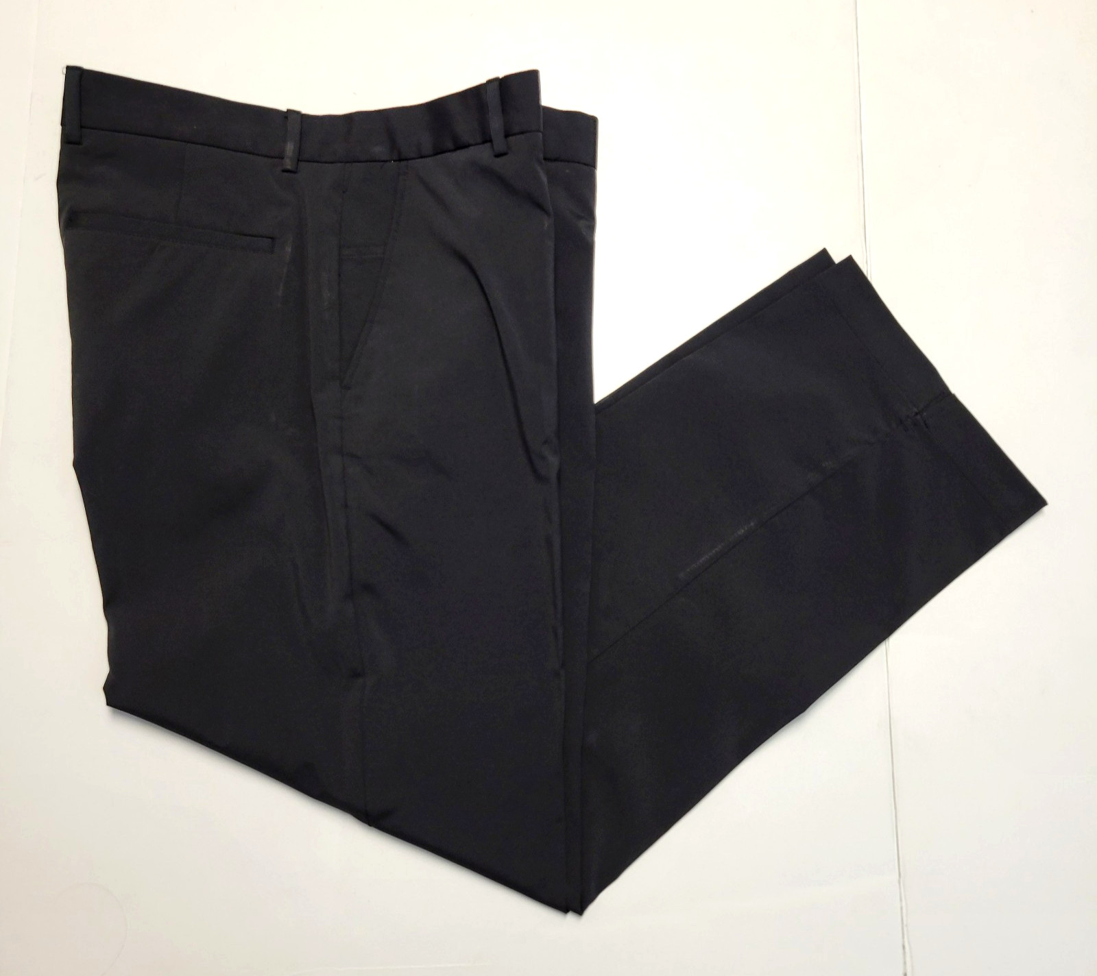 GREG NORMAN Stretch Poly Spandex Blend Golf Pants Men’s 34×29 Black Flat Front