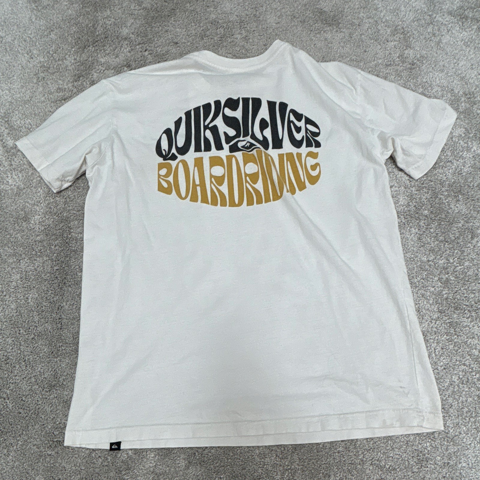 Quiksilver White Men’s Small Crew Neck Short Sleeve T-Shirt FREE SHIPPING