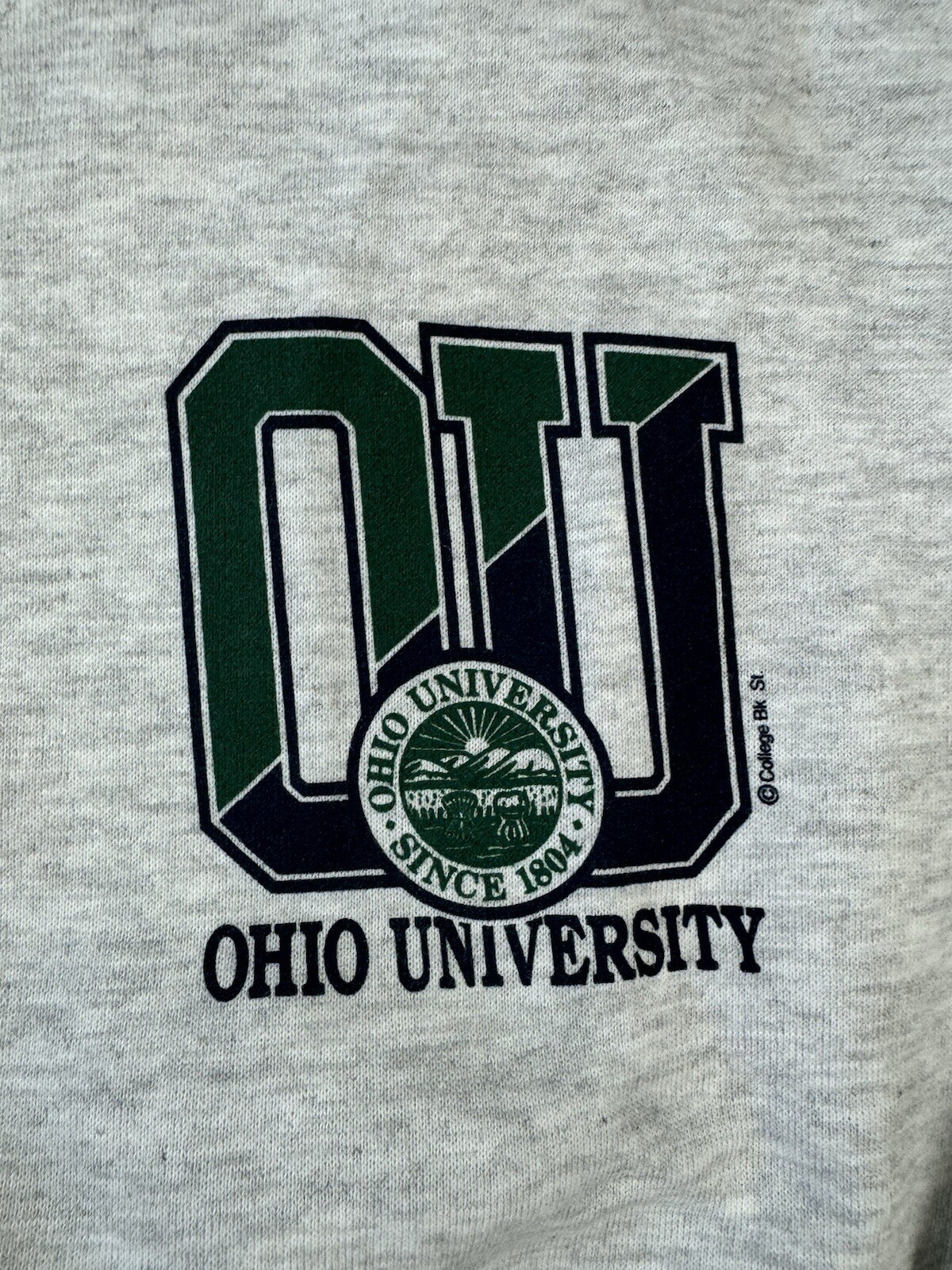 Vintage 90s Ohio University Grey Crewneck Sweatshirt size Small NEW w Tags Gray