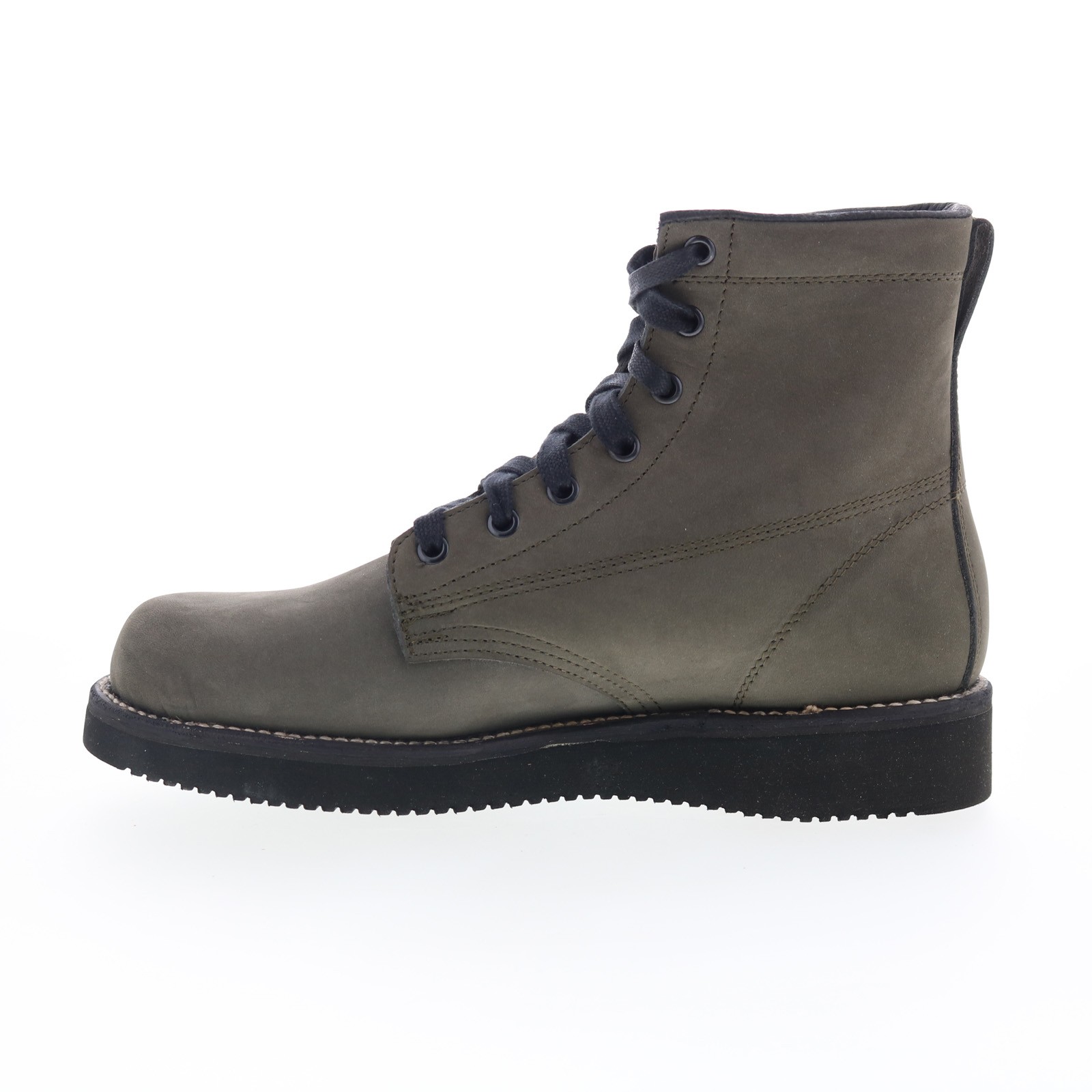 Broken Homme James Boot FB12002 Mens Green Suede Lace Up Casual Dress Boots