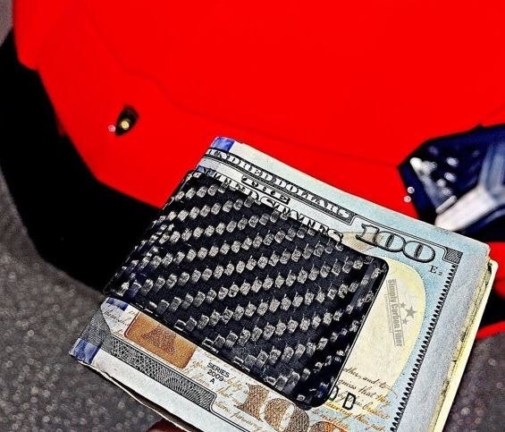 Carbon Fiber Money Clip Safepocket Business Credit Card Holder Cash Wallet RFID